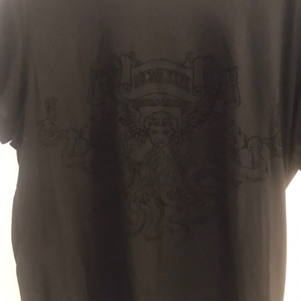Used H&M Black Graphic Design T-Shirt